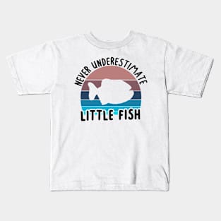 Underestimated little fish piranha boy saying Kids T-Shirt